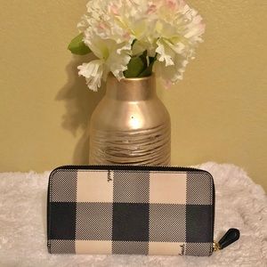 Coach Bags - COACH blue gingham accordion wallet Coach Bags - COACH blue gingham accordion wallet